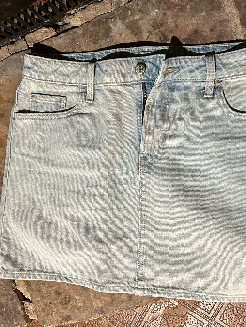 Old Navy Light Blue Denim Mini Skirt
